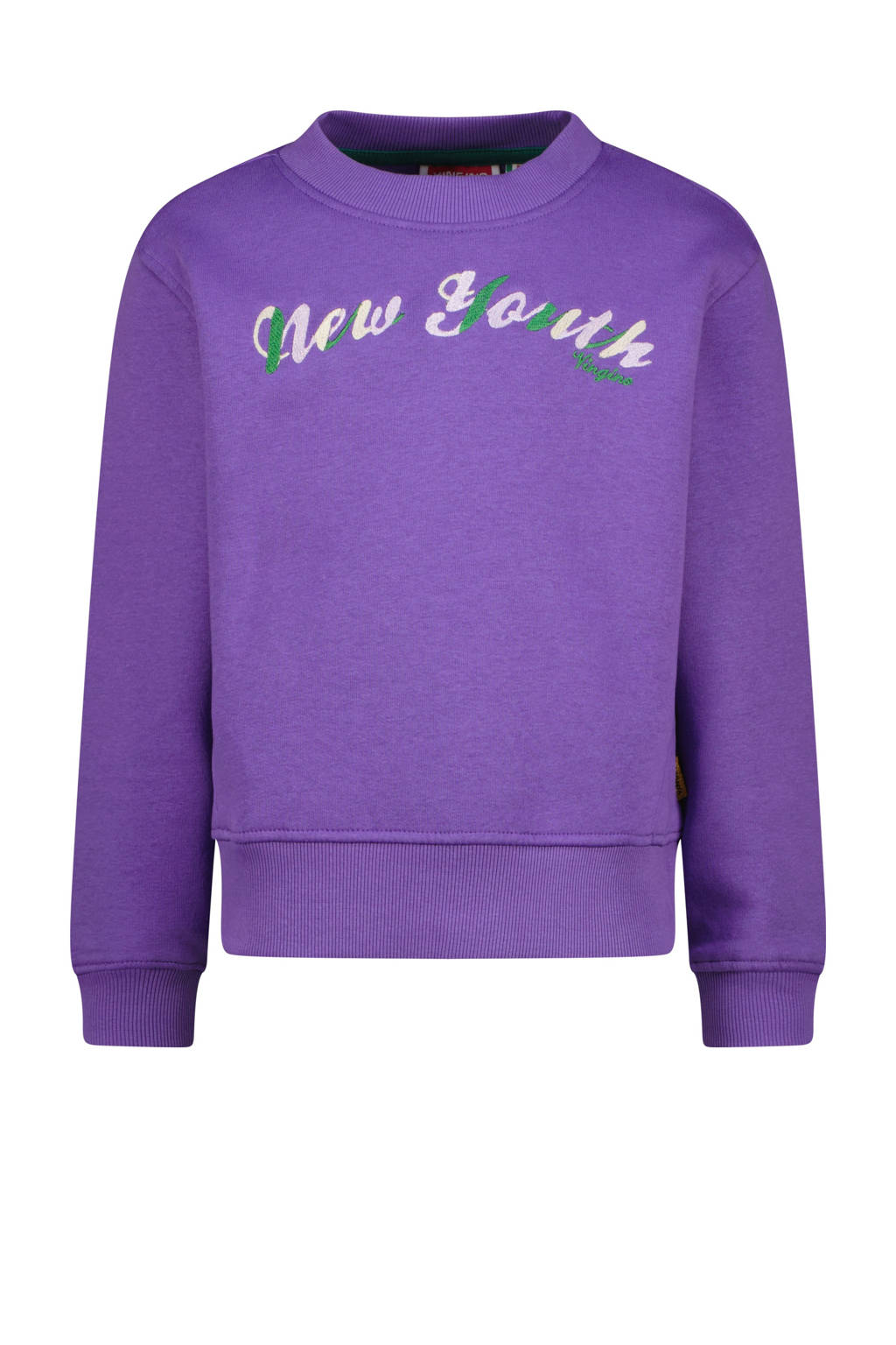 Vingino sweater Nousha met tekst paars