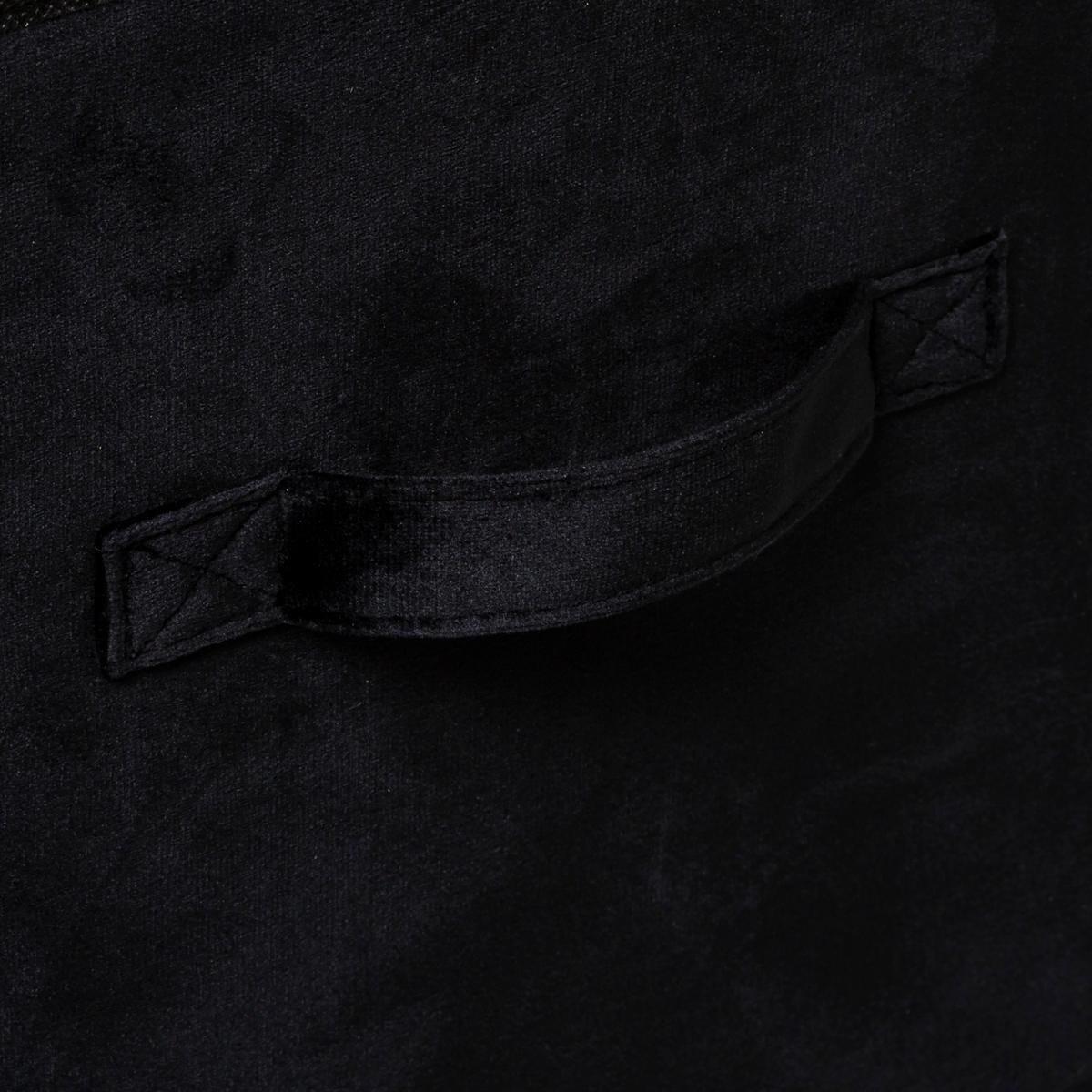 BOITE RANGEMENT VELOURS NOIR 31X31CM
