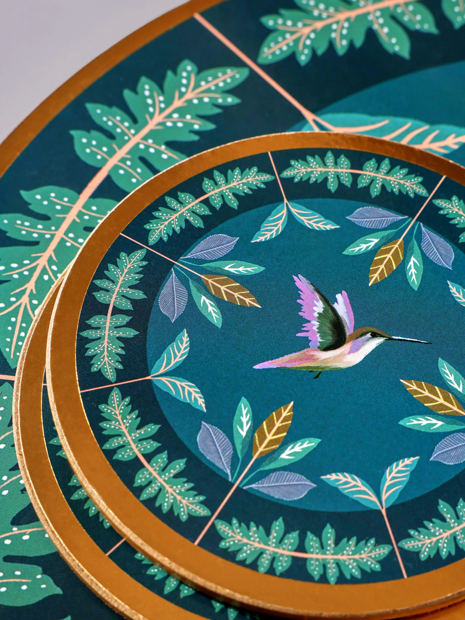 Set of 4 Hummingbird Placemats and Coasters