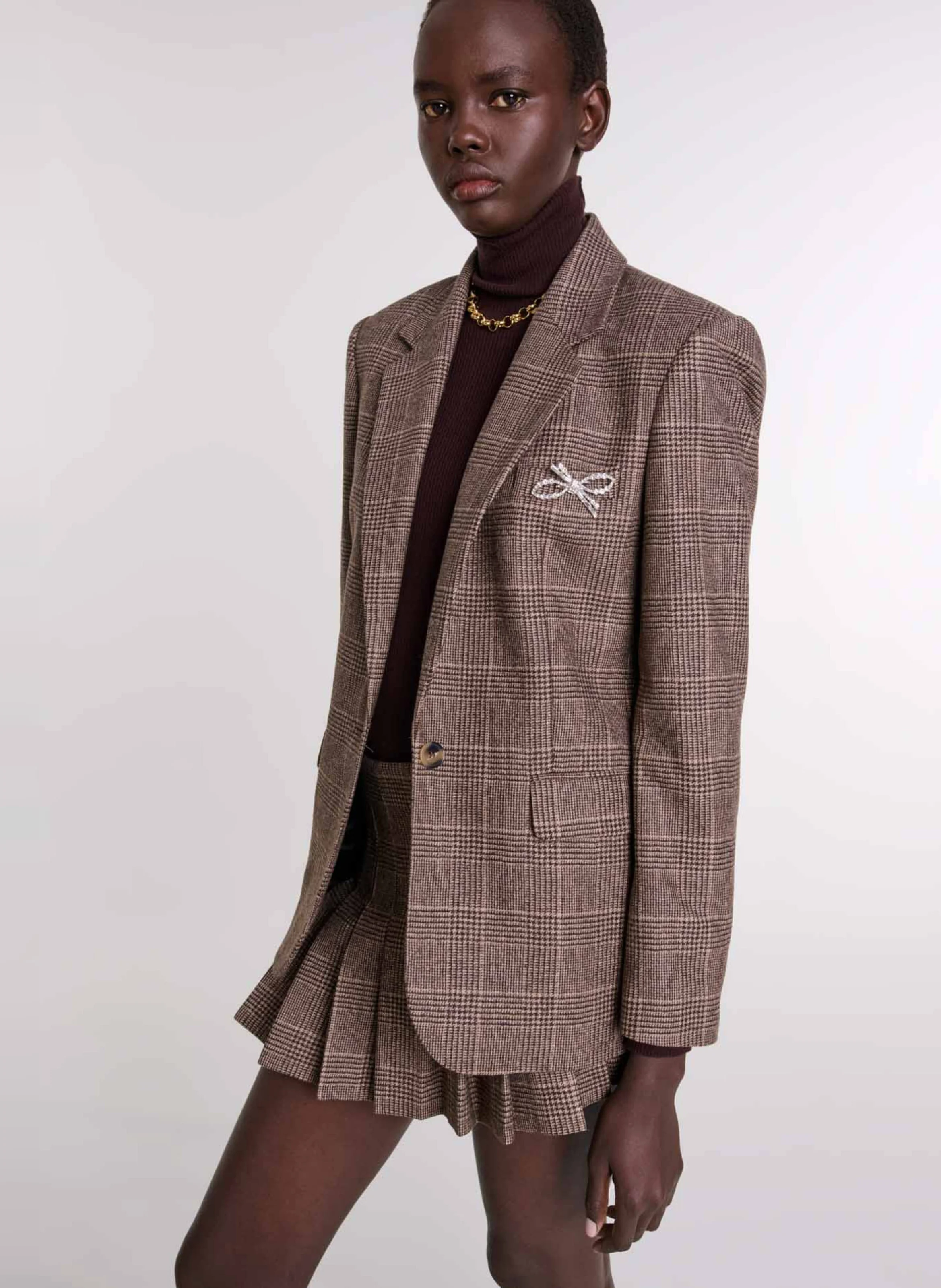 Veste de tailleur ajustée | Marron