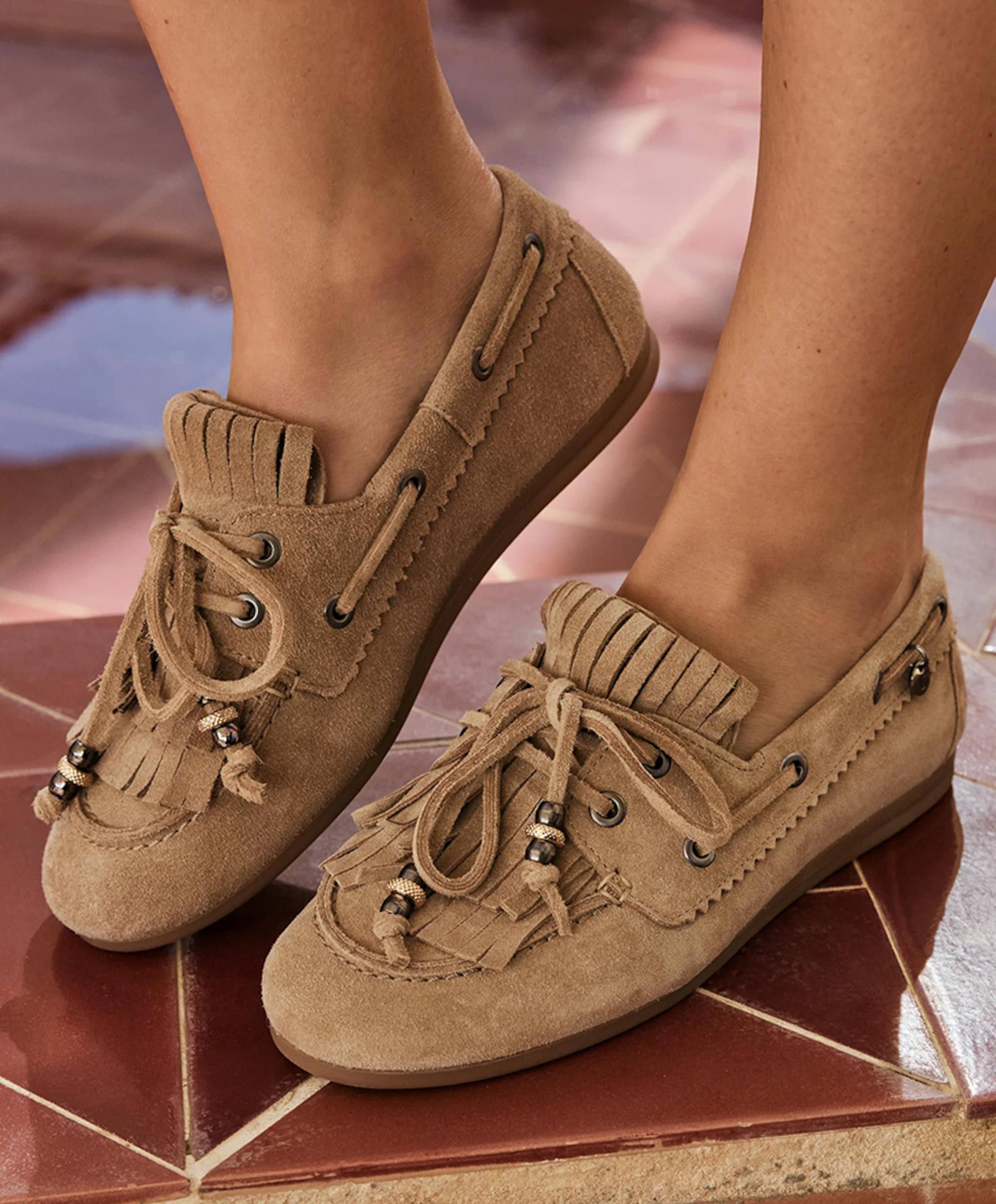 VIA VAI Dames mocassins June Loua beige