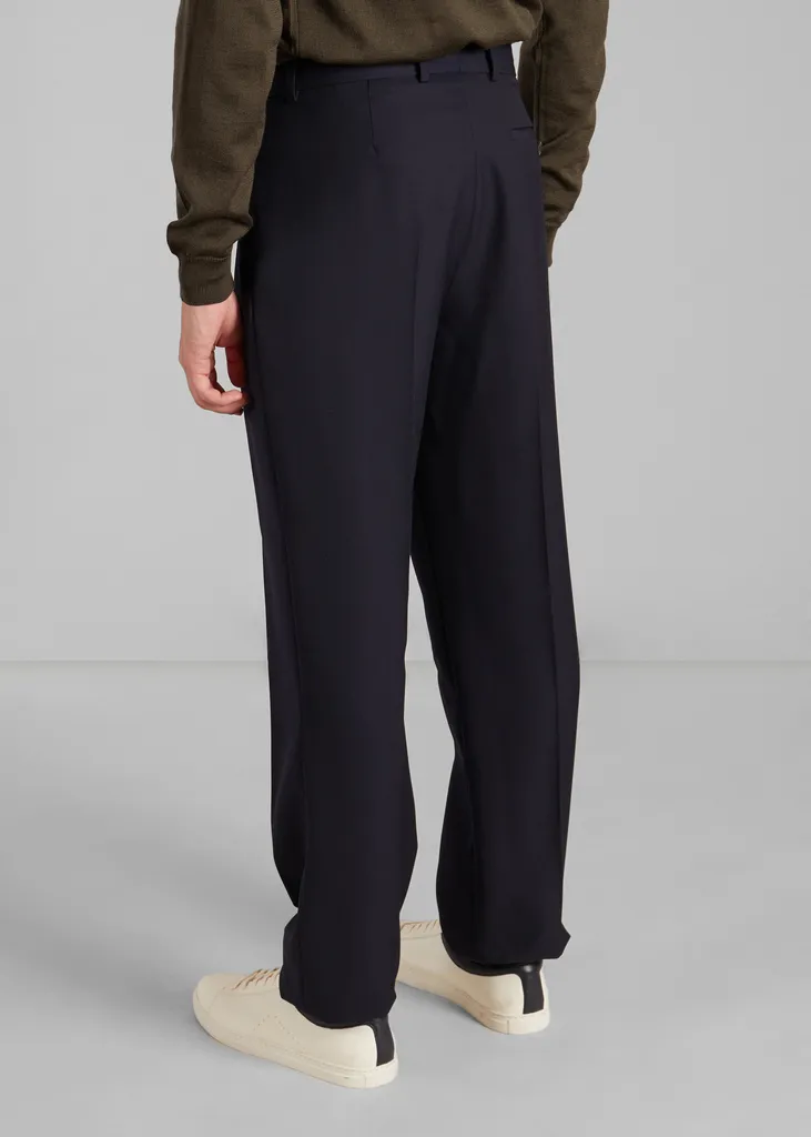 Pantalon à double plis en drap de laine L'Exception Paris