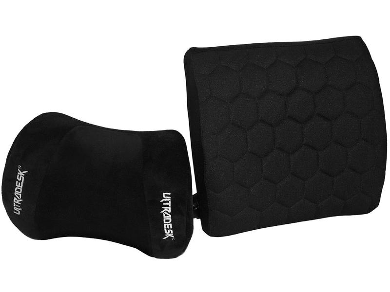 Ultradesk Gaming-Stuhl Throne Schwarz Gaming-Stuhl aus Stoff mit 140 kg Belastbarkeit