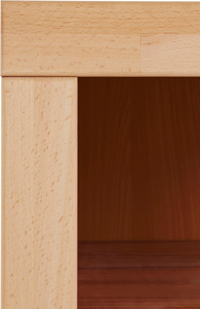 Home affaire Sideboard »Ribe,130cm breit, Fronten Massivholz,7 Fächer« Holz massiv, Holzwerkstoff, Metall Griffe,3 Türen