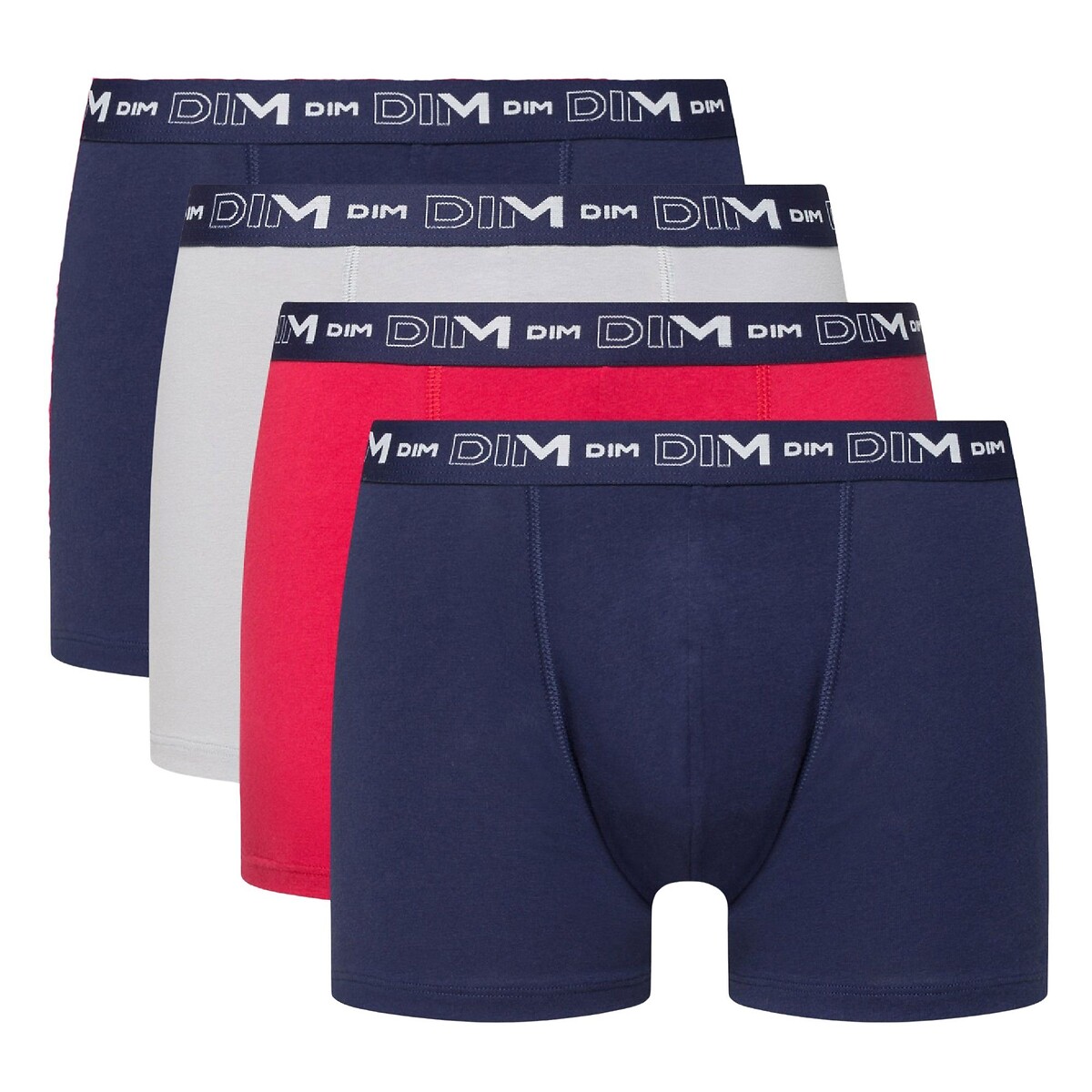 Conjunto de 4 cuecas boxer de algodão elástico