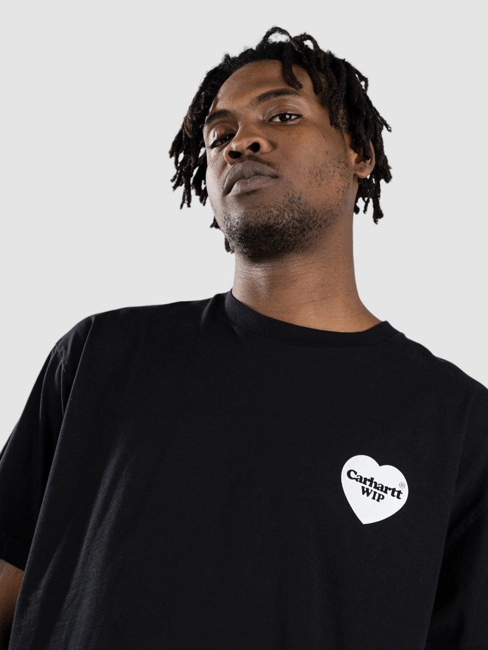 Carhartt WIP Heart Bandana T-Shirt black/white stone washed