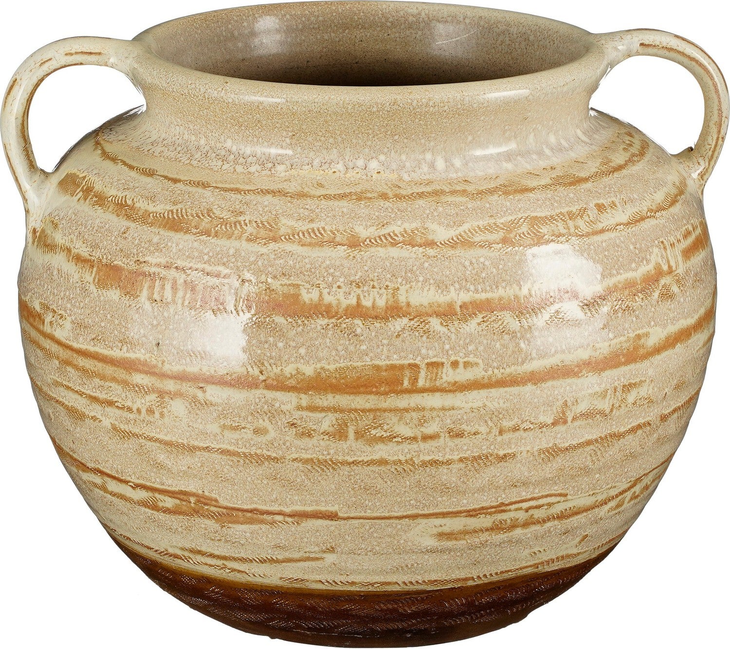 Mica Decorations vaas Brook beige D 33 H 27 cm