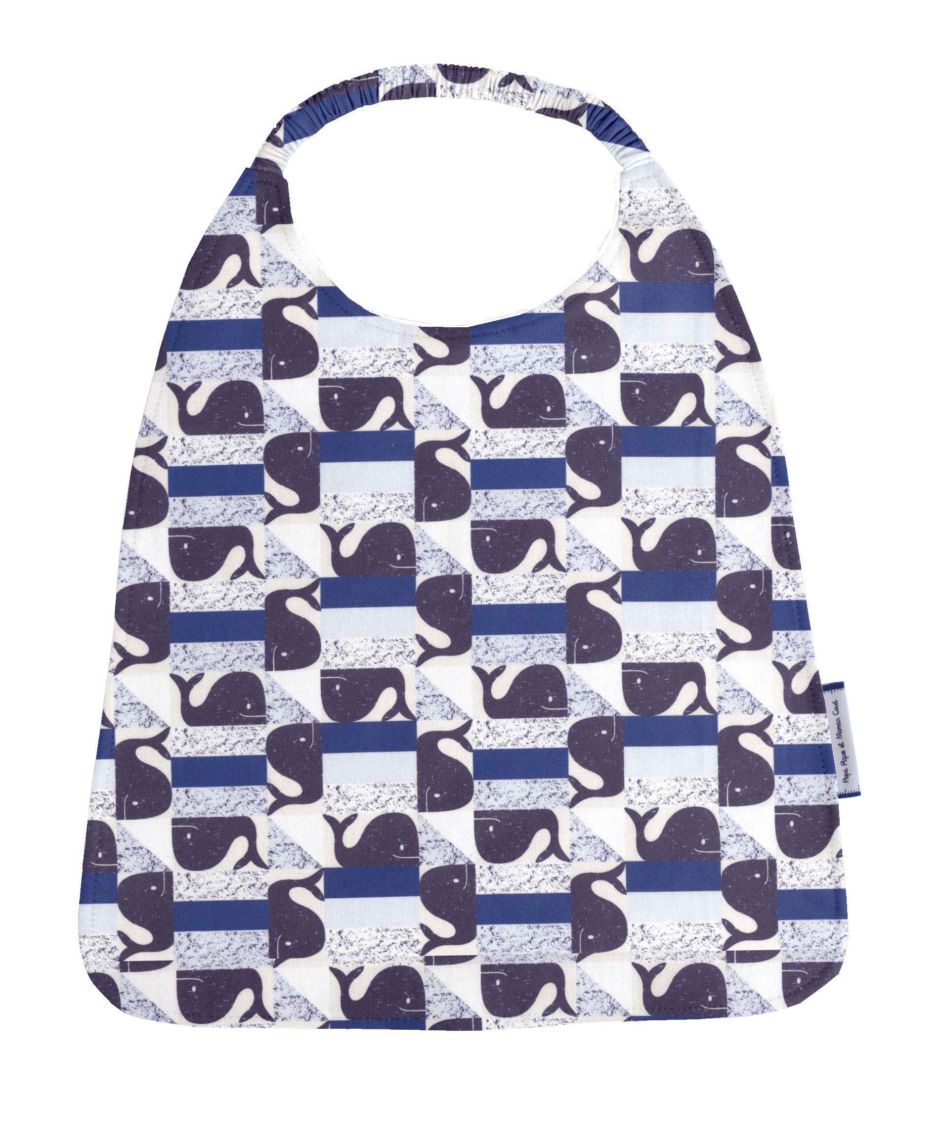 Serviette Enfant Élastique Baleino Bleu