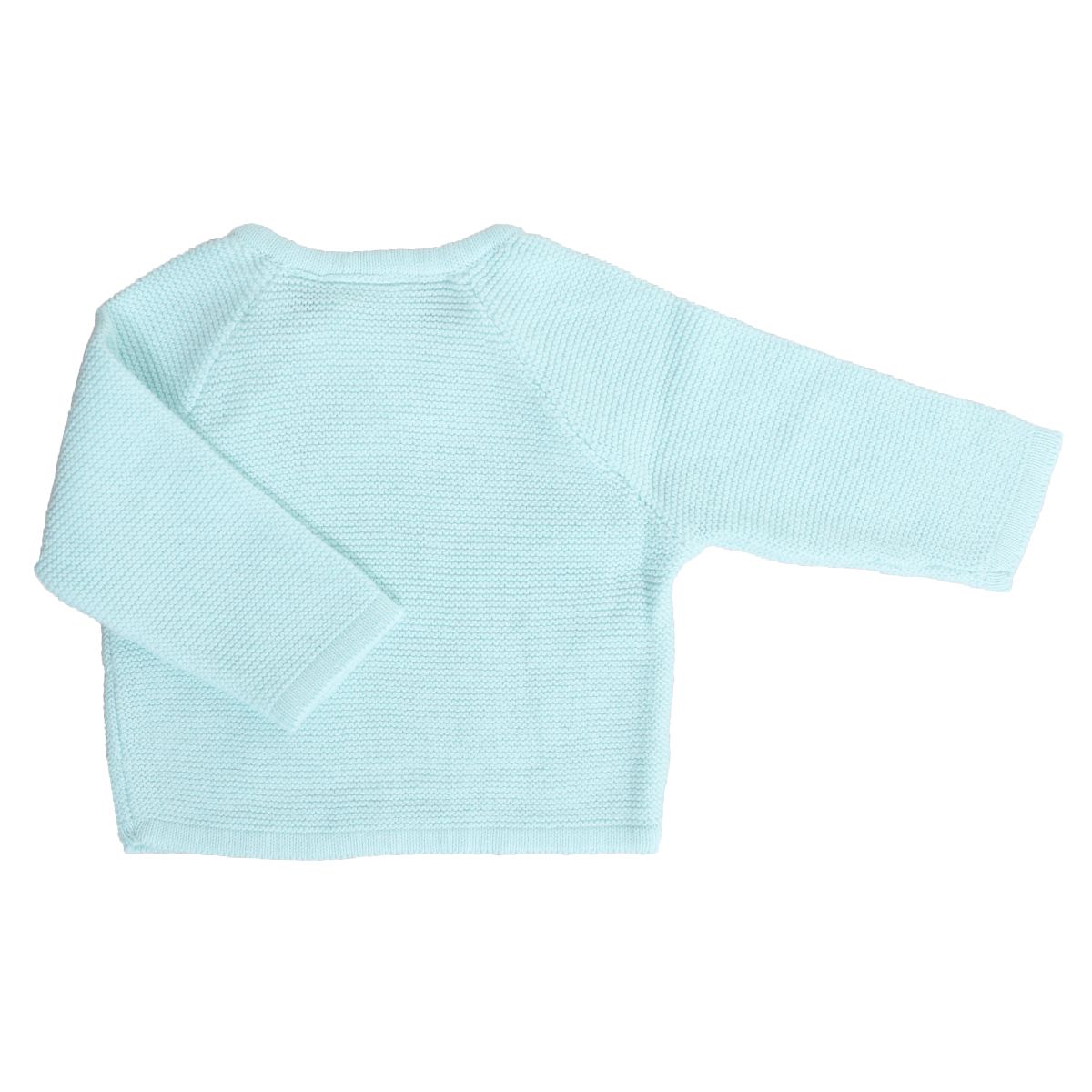 Tricot en coton bleu ciel 0-6 mois  Amande