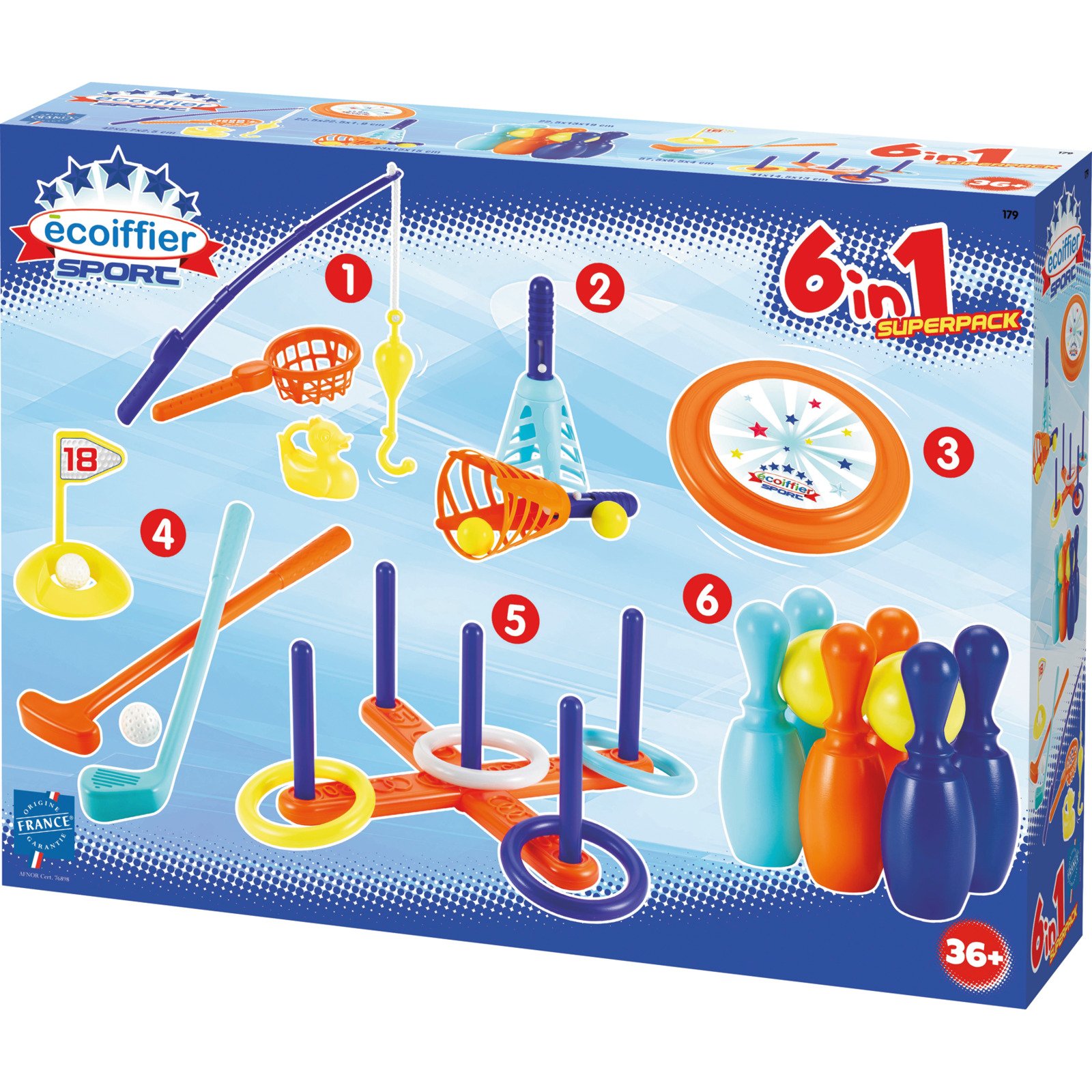 Écoiffier Spiel und Sportset, 6-teilig