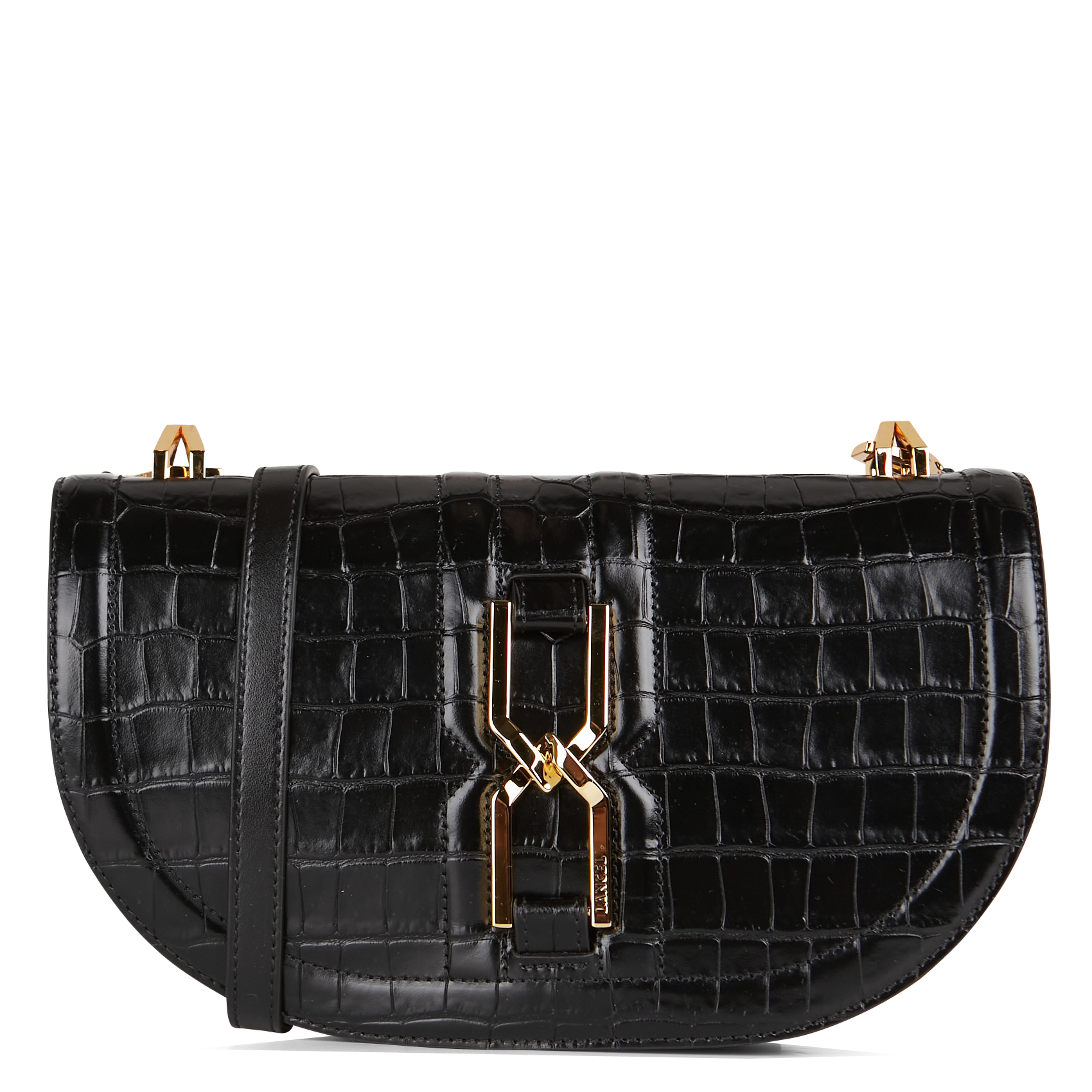 CLEPSYDRE - Sac bandoulière en cuir effetcroco | Noir