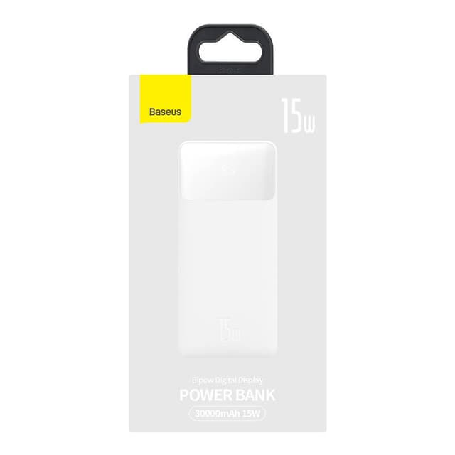 Powerbank Baseus Bipow 30000mAh, 15W (hvid)