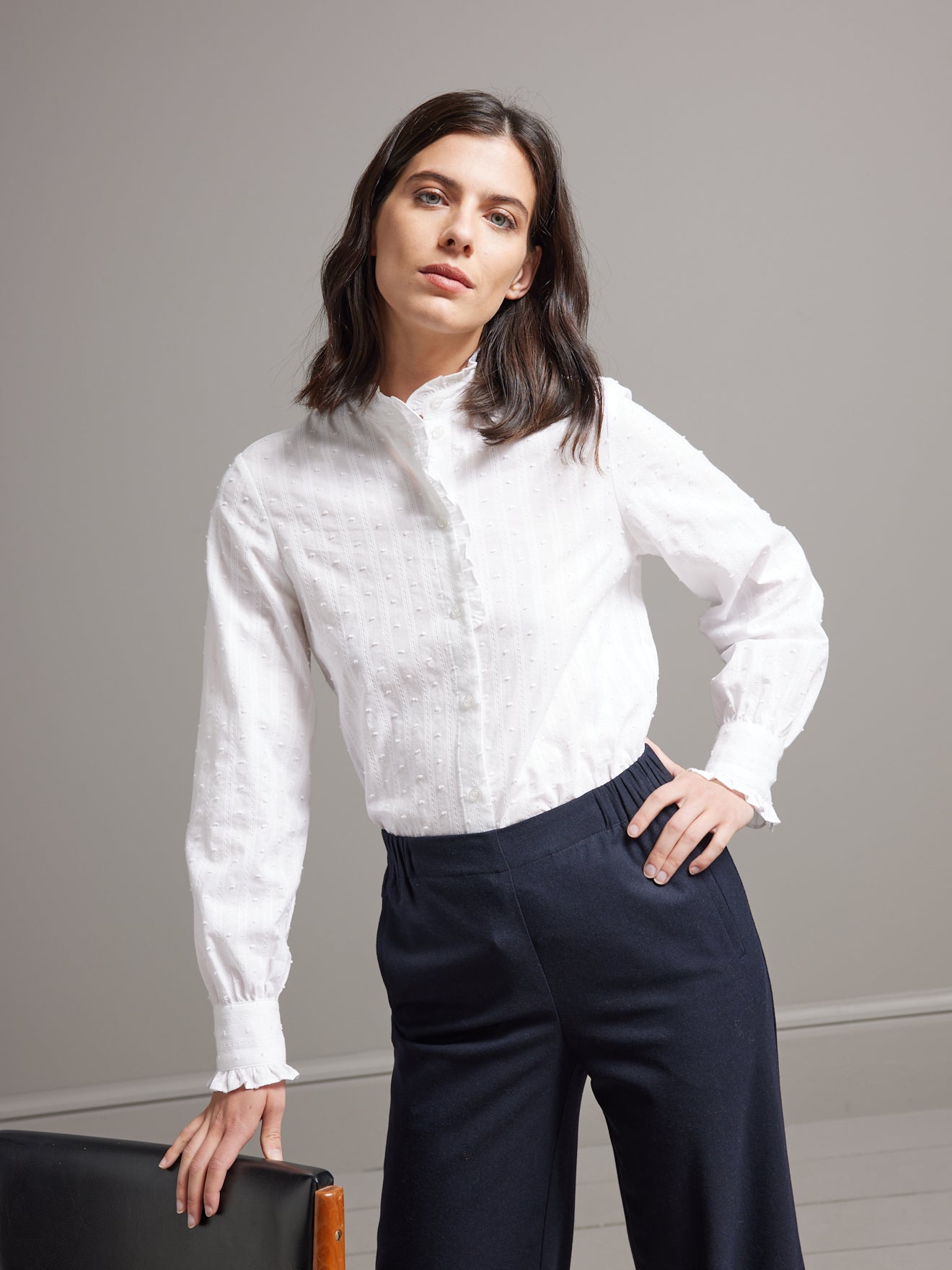 Chemise trousseau plumetis femme voile dobby