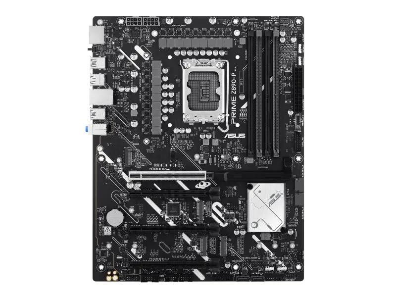 ASUS PRIME Z890-P - Bundkort - micro ATX - LGA1851 sokkel - Z890 Chipset - USB-C 3.2 Gen 2x2, USB 3.2 Gen 2, USB 3.2 Gen 1, USB-C 3.2 Gen 1 - 2.5 Gigabit LAN - onboard grafik (CPU påkrævet) - HD Audio (8-kanaler)