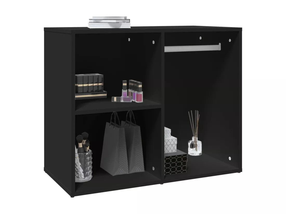 Armoire de dressing noir 80x40x65 cm bois d'ingénierie