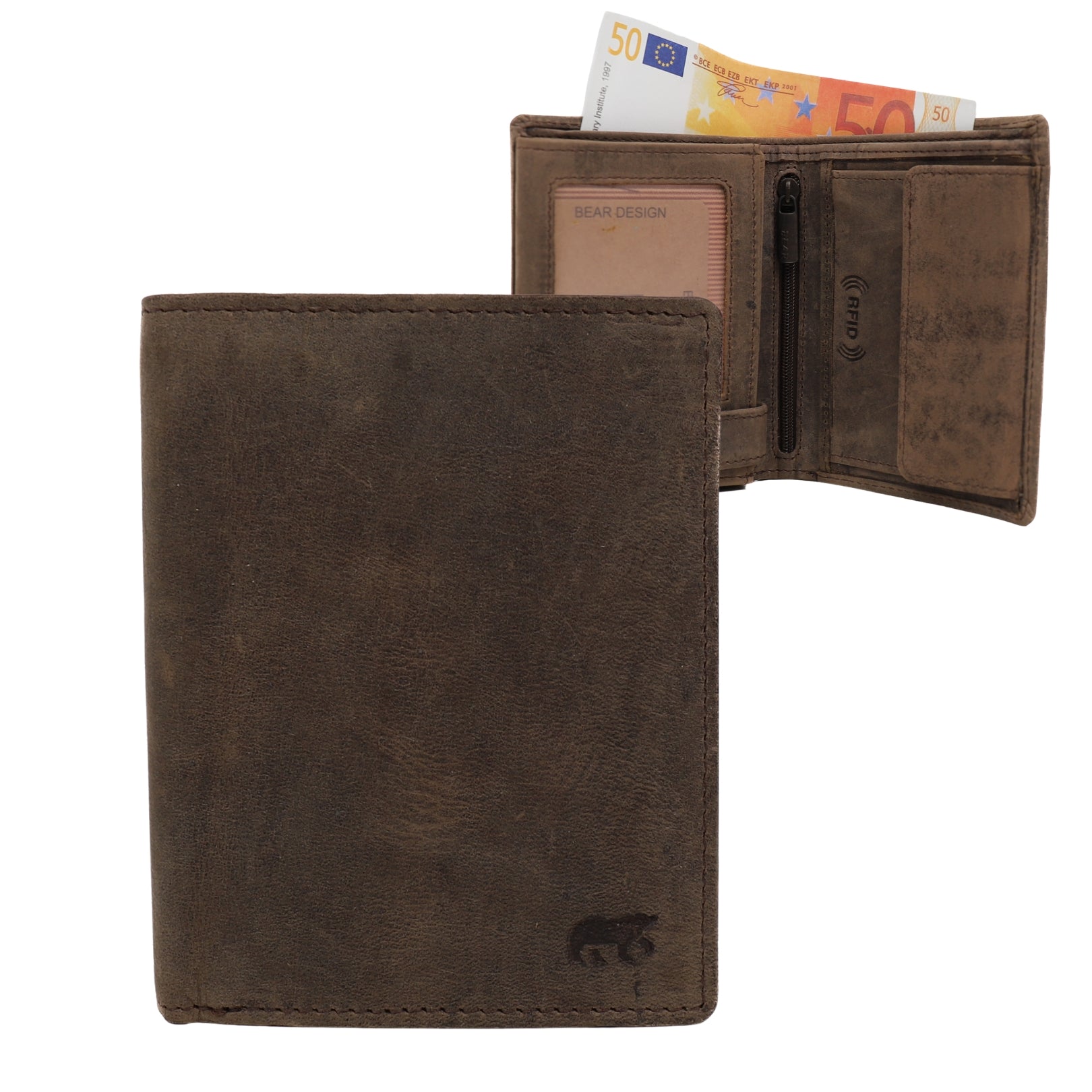 Billfold 'Klaas' bruin Bruin