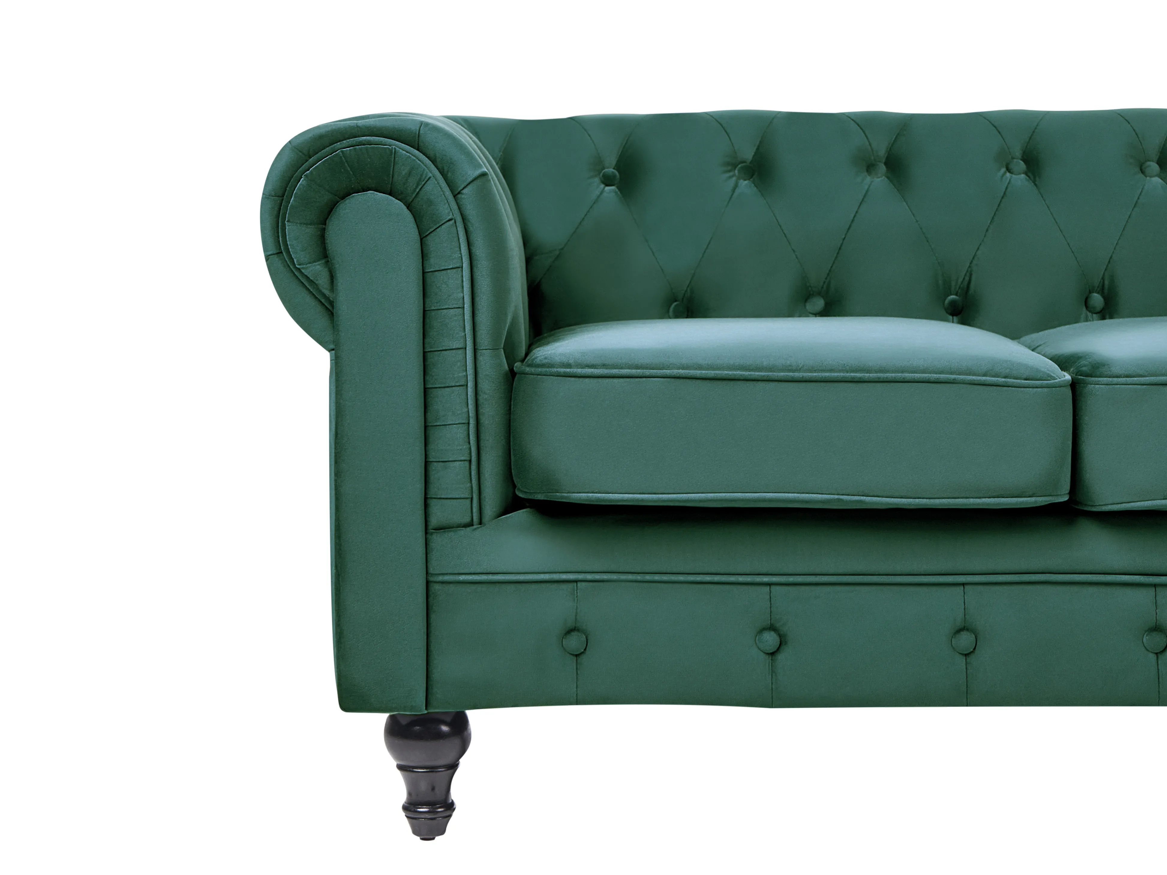 Bankenset 4-zits CHESTERFIELD Fluweel Smaragdgroen