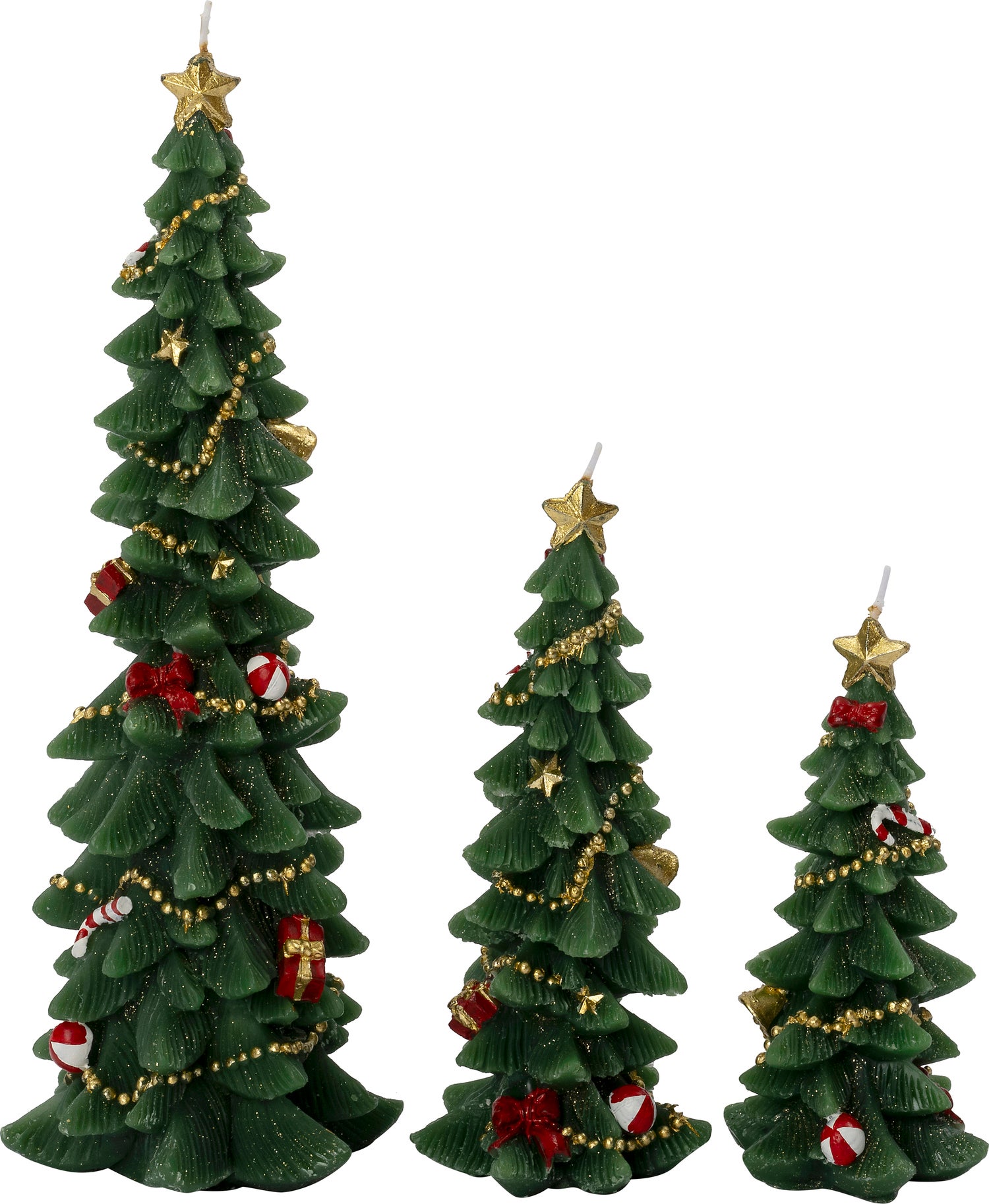 Intratuin stompkaars Kerstboom groen 6 uur D 9,5 H 19 cm