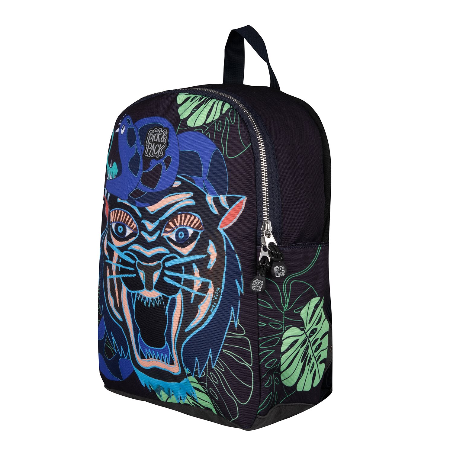 Pick & Pack Dangerous Cat AOP Backpack M carbon