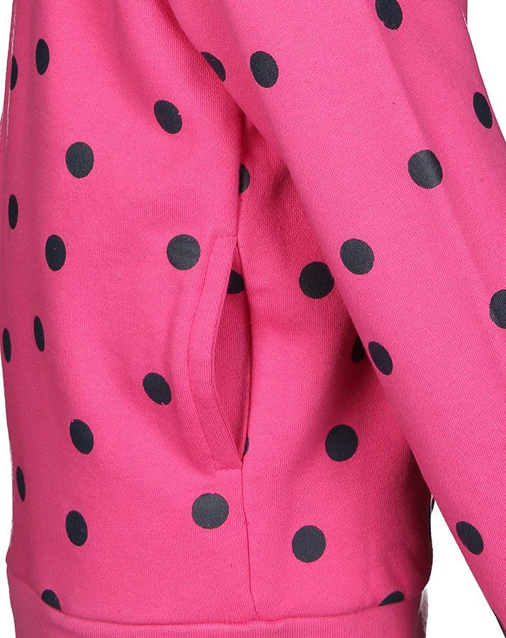 Kapuzen-Sweatjacke PUNKTE in pink