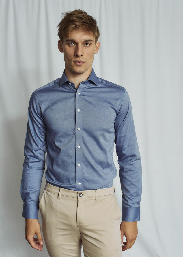 Bruun & Stengade BS Ingles Modern Fit Shirt Blue