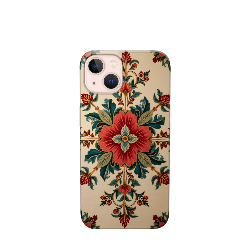 iPhone 13 Kunststoff Hülle Blüte des Orients - Orange