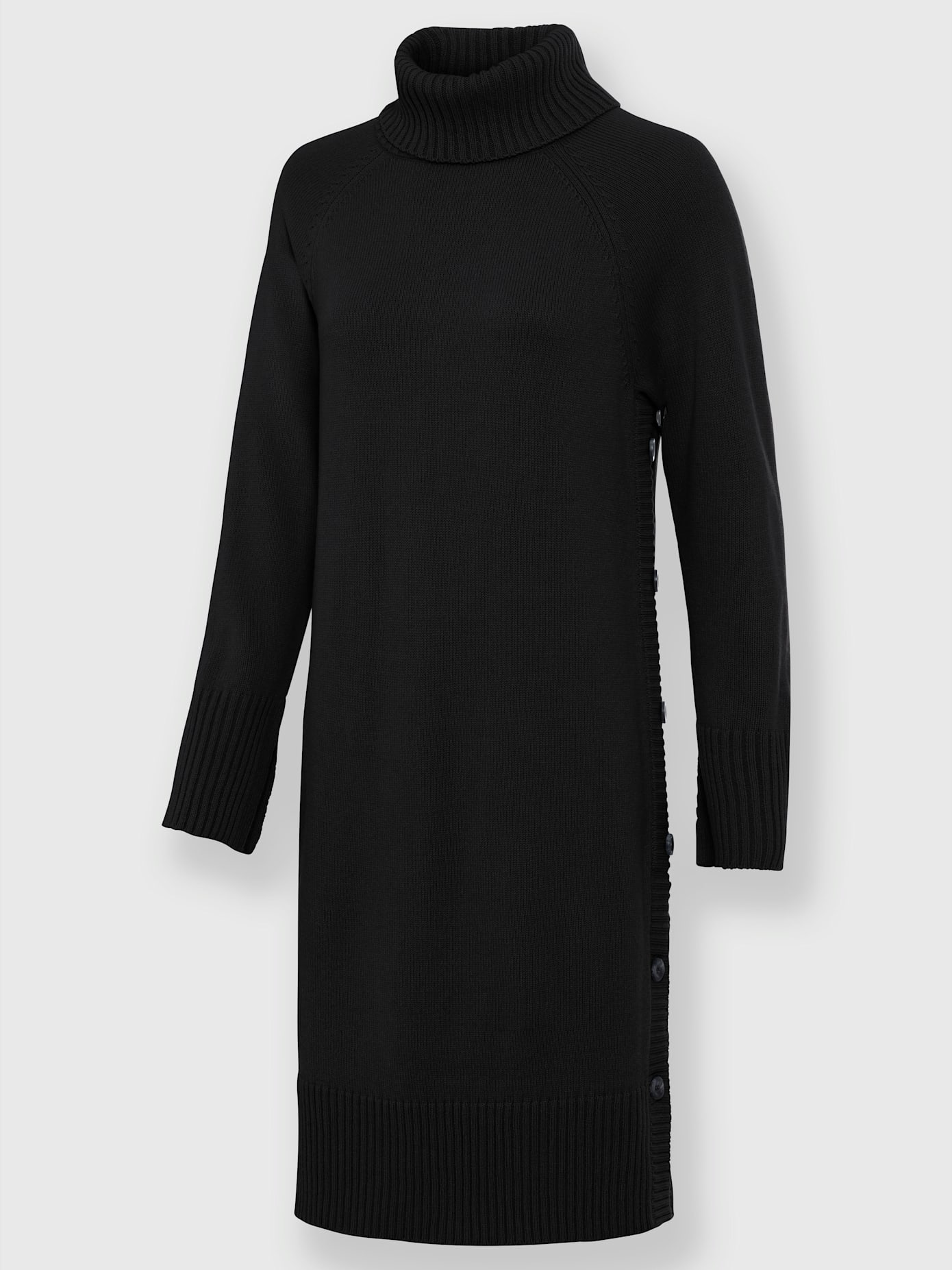 Robe en tricot pattes de boutonnage latérales