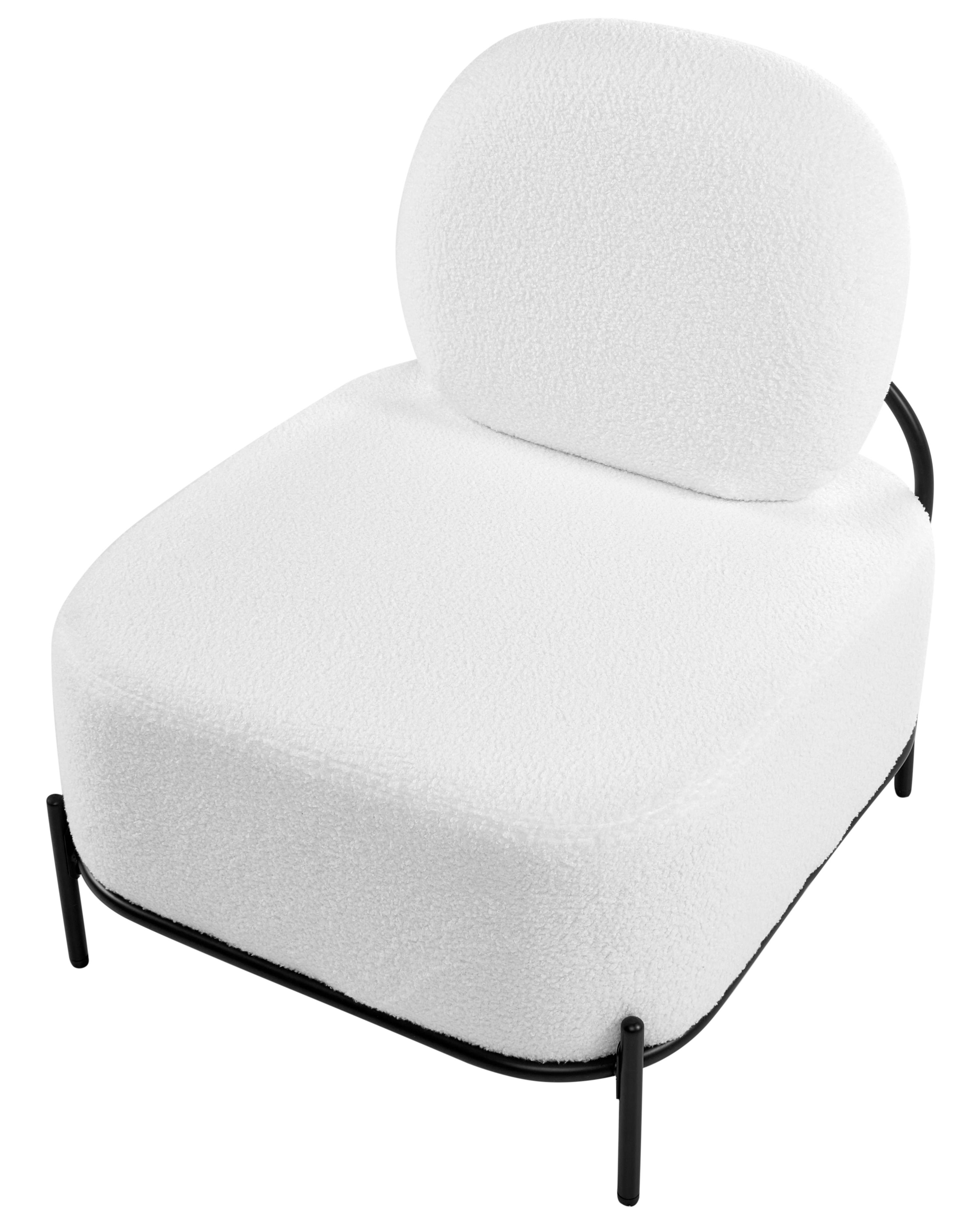 Fauteuil LUNDE Bouclé Wit