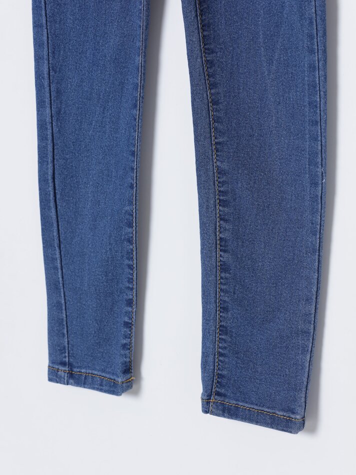 Calça jeans skinny básica - Azul-marinho