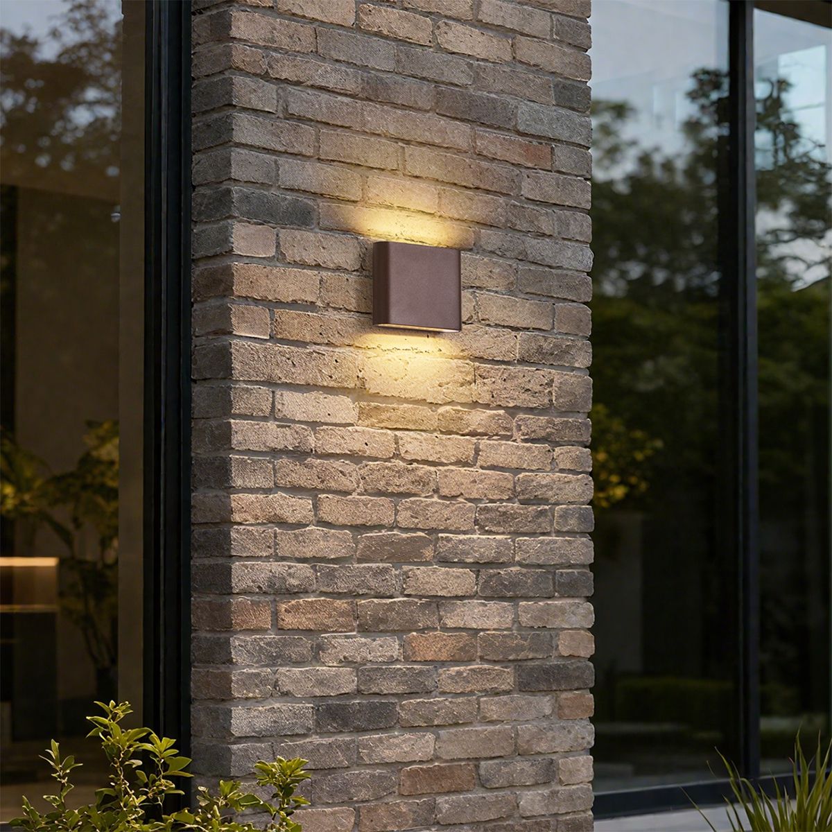 Moderne buiten wandlamp roestbruin 11,5 cm incl. LED IP65 - Batt