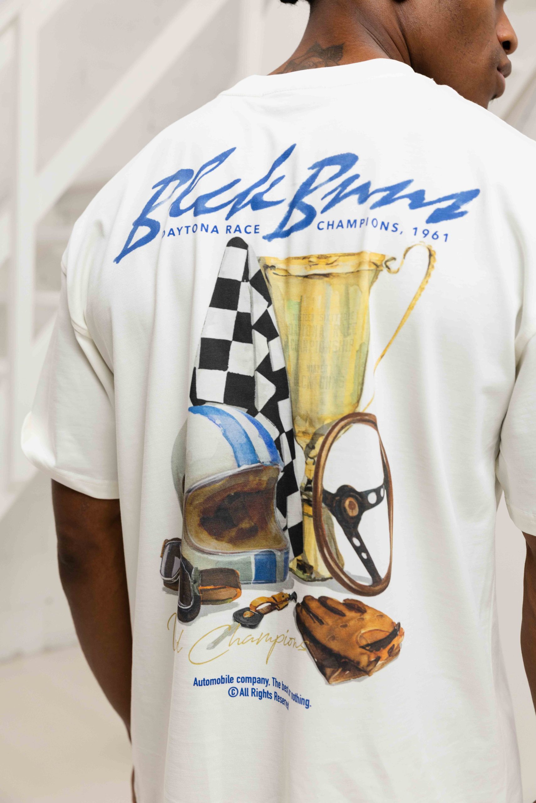 Black Bananas Daytona Table T-Shirt Heren Wit