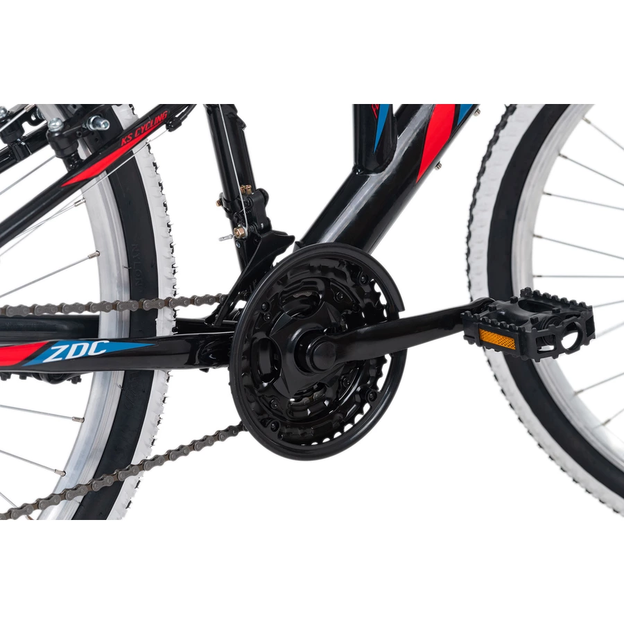 KS Cycling Mountainbike Fully 26 Zoll Zodiac 21 Gänge Schwarz-Rot