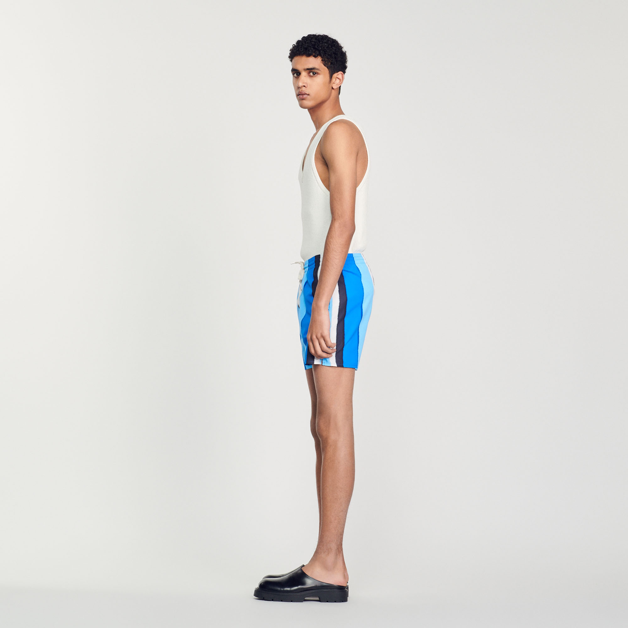 Maillot de bain imprime raye