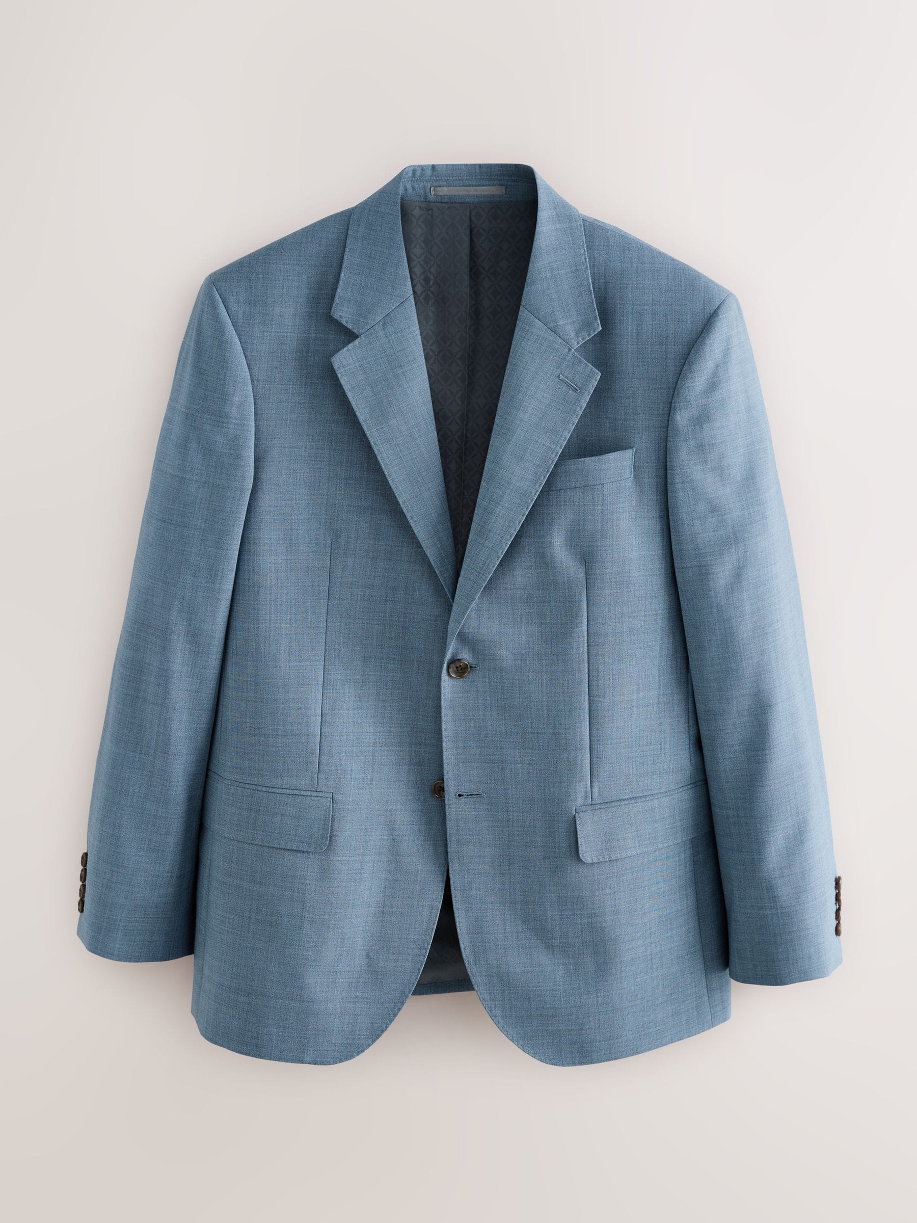 Blauw - Regular Fit Signature Nova Fides 100% Italian Wool Suit Jacket