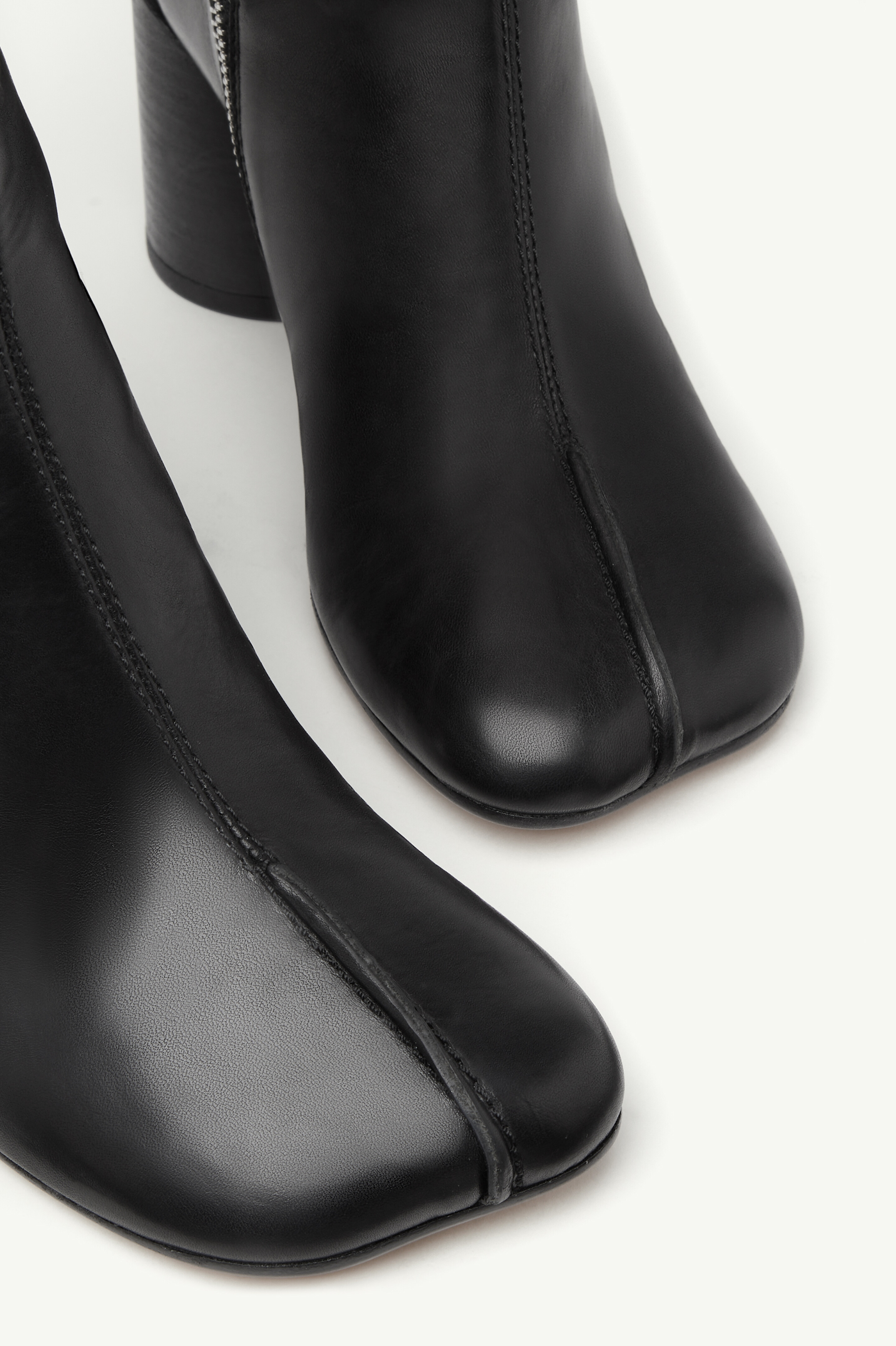 Bottines en cuir Stitch-out Noir