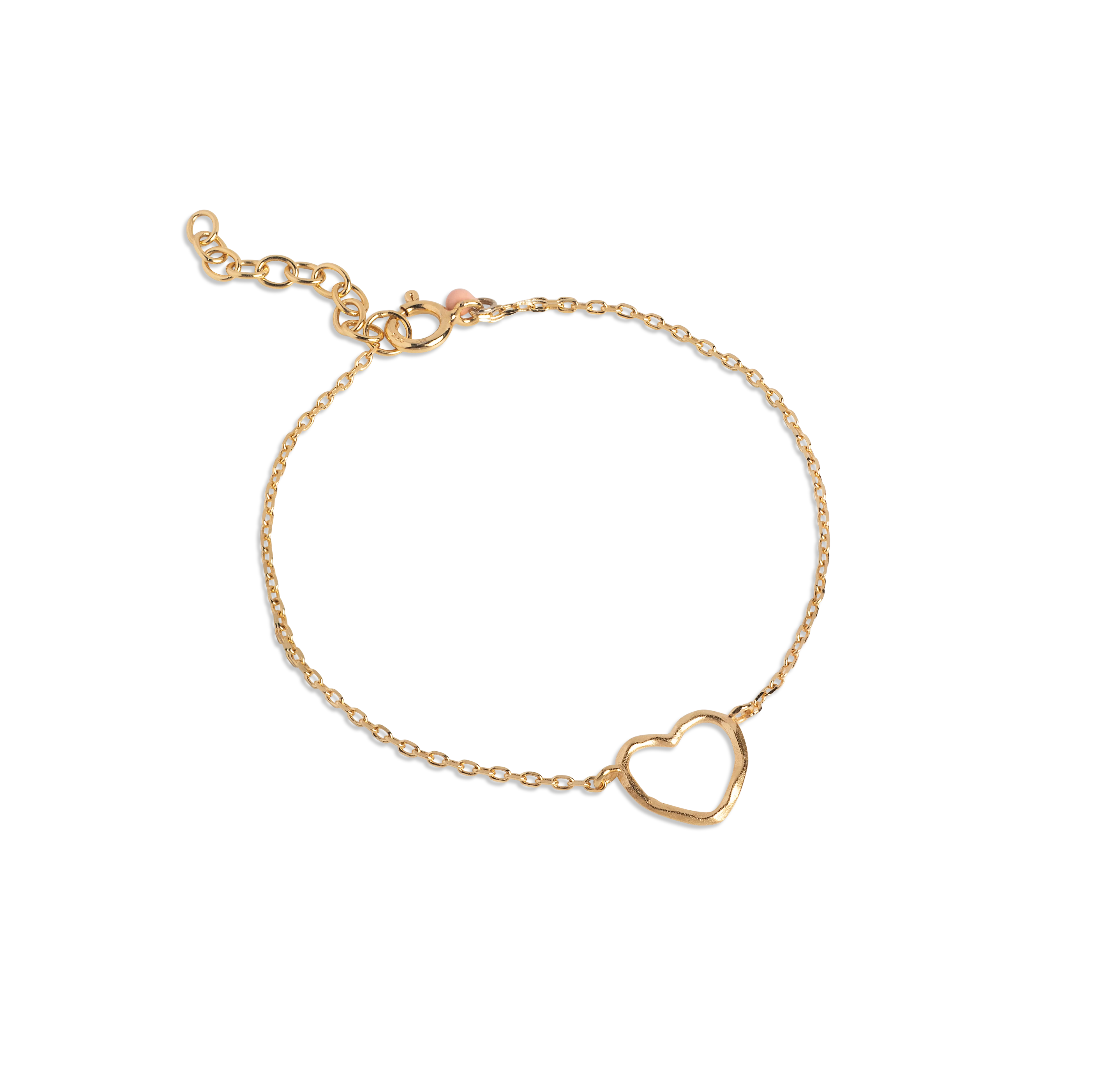 ENAMEL Copenhagen  Organic Heart armbånd - forgyldt
