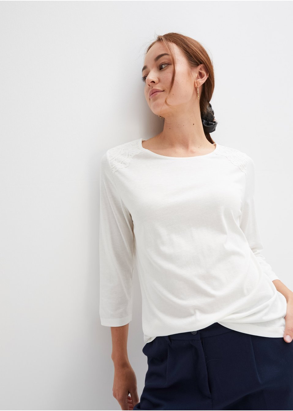T-shirt à dentelle