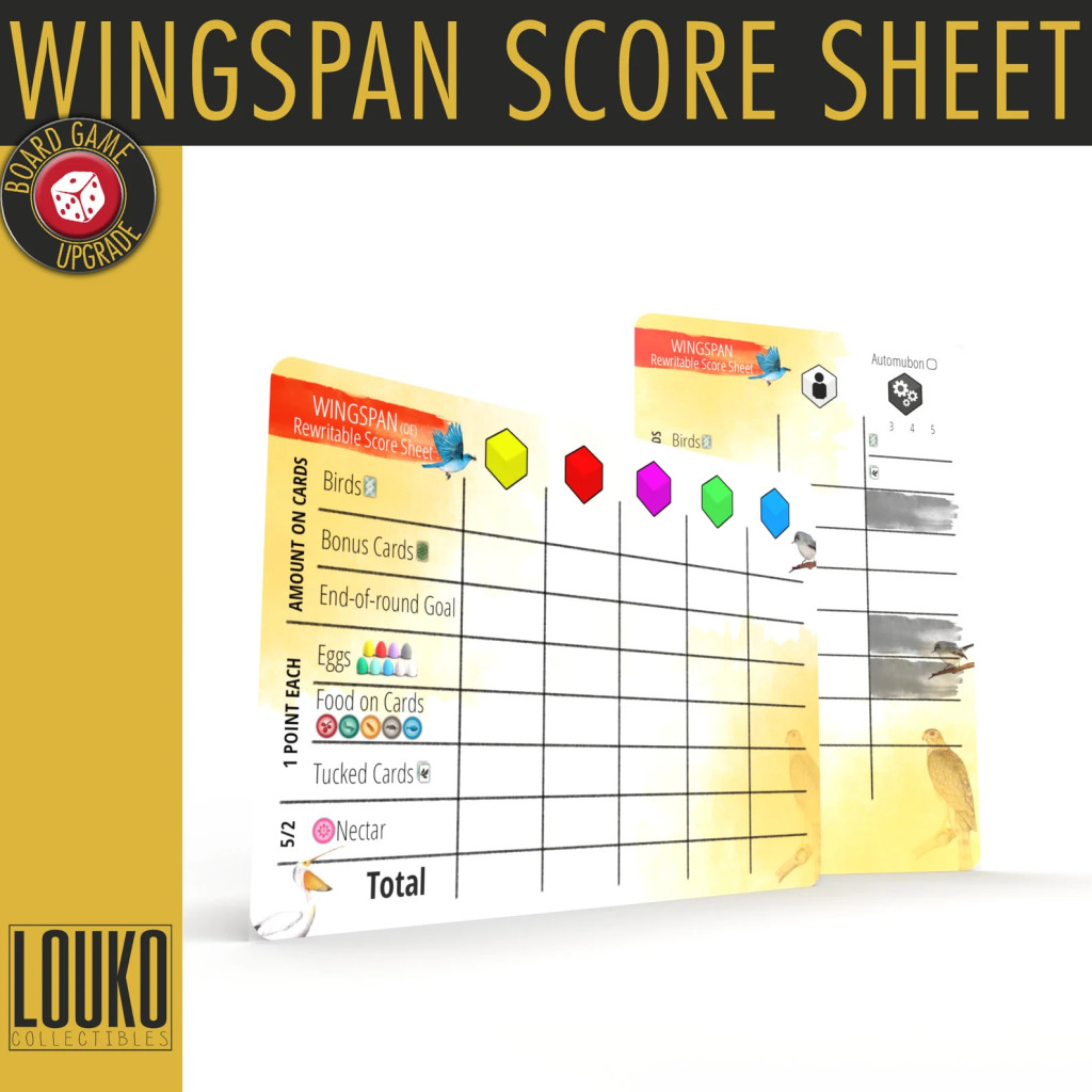 Wingspan Océanie - Feuille de score réinscriptible