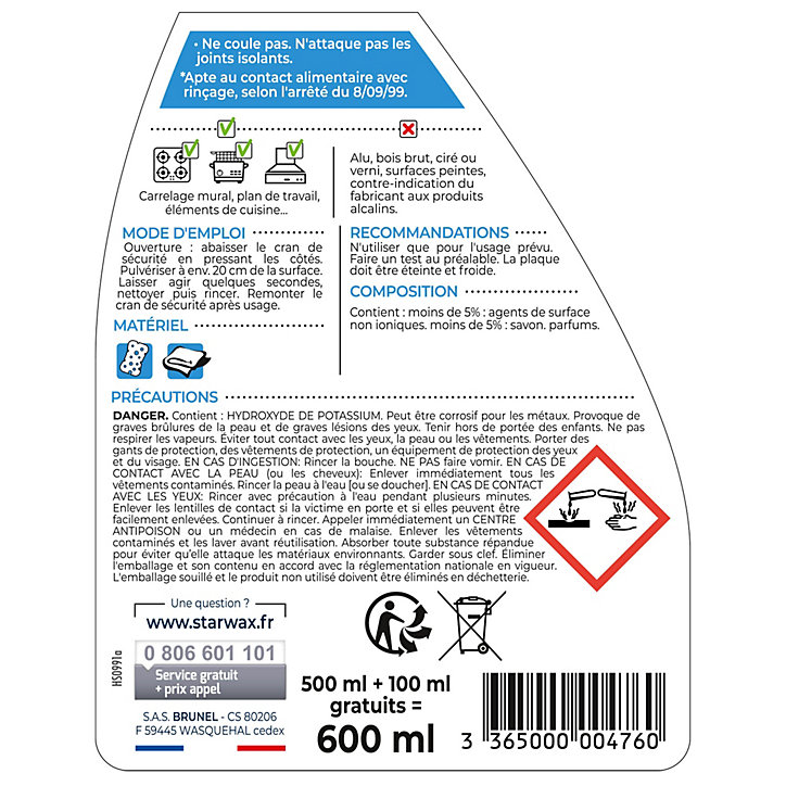 Dégraissant surpuissant Starwax 500ml + 20% gratuit