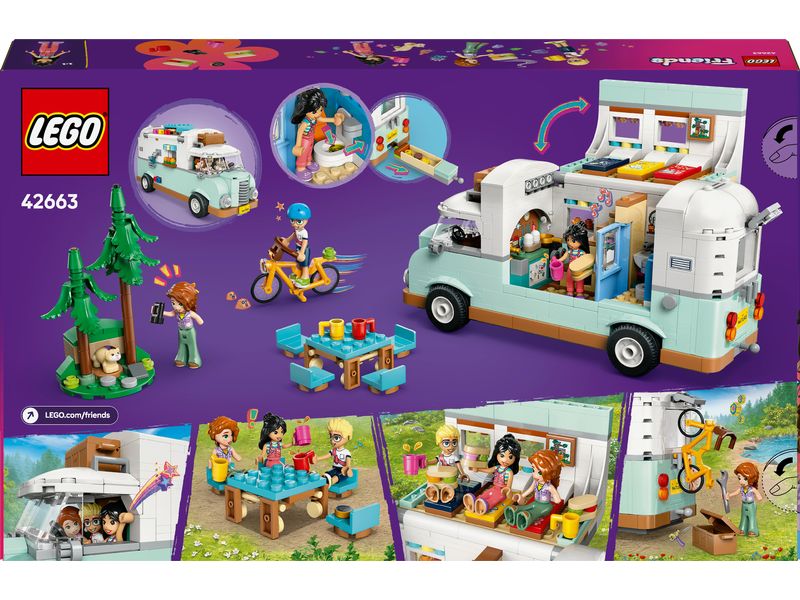 LEGO® Friends Wohnmobil 42663 Vielseitiges Spielset für Freundschaftsgeschichten und jede Menge Rollenspiele
