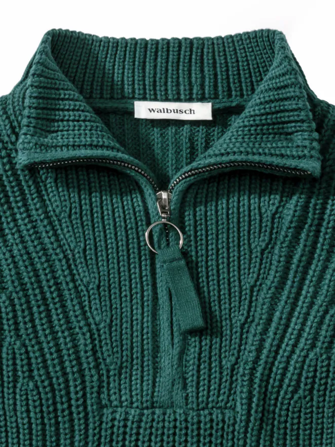 Baumwoll-Pullover Troyerkragen