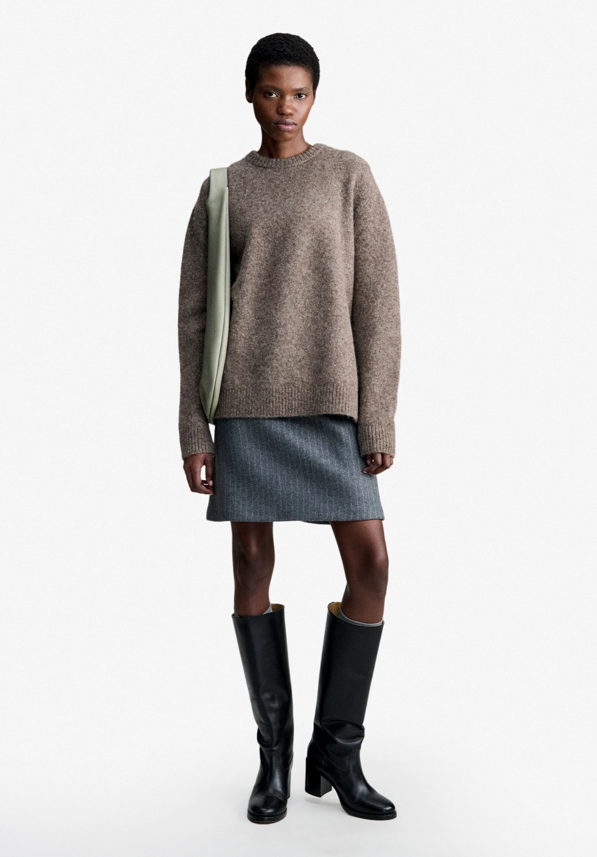 Pull ample marron taupe - Taupe