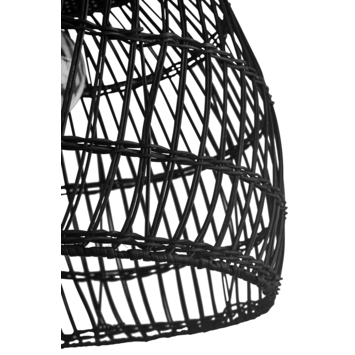 Hanglamp Lavani rotan zwart Ø46 cm