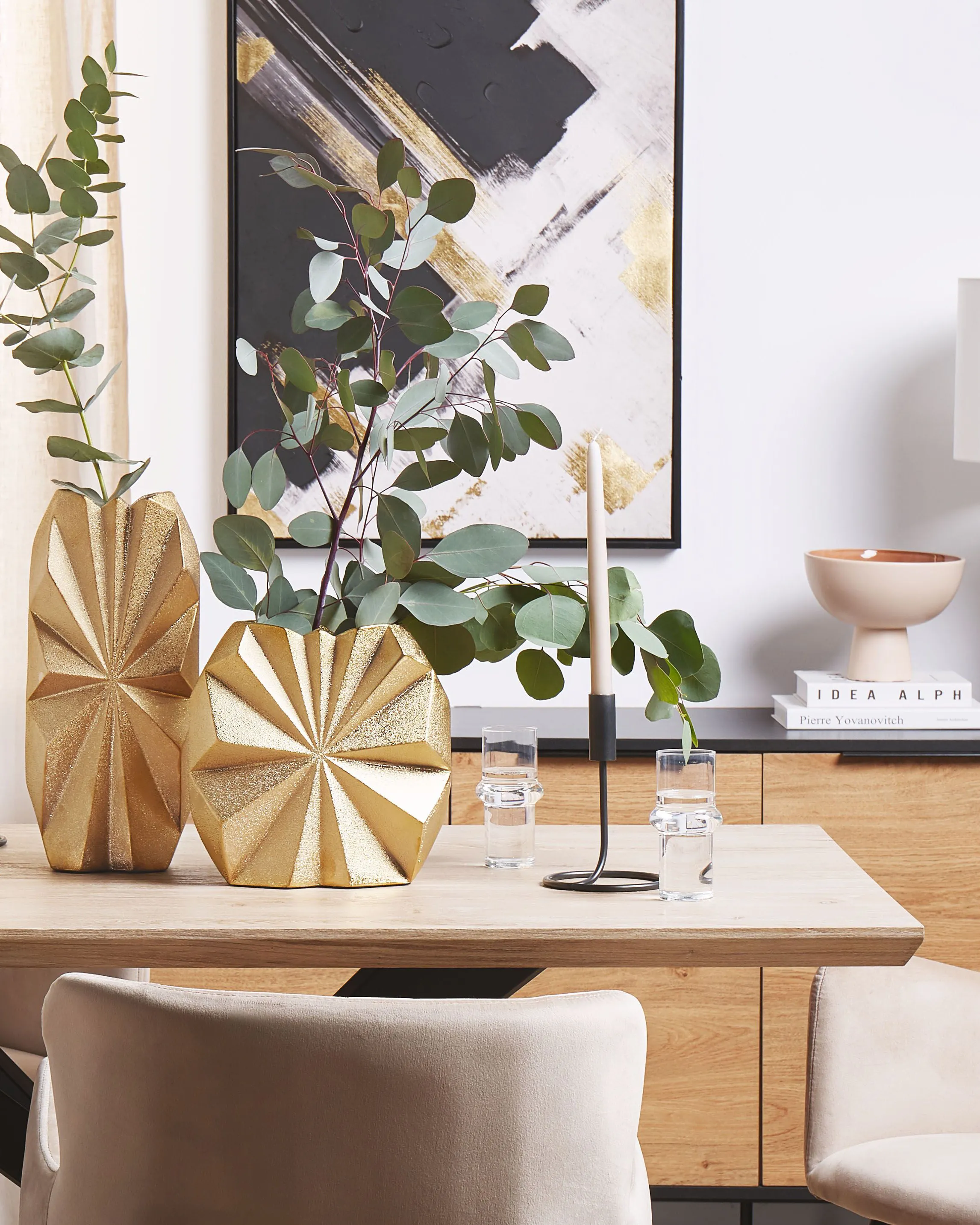 Decoratieve vaas AELIA Keramiek 25 cm Goud