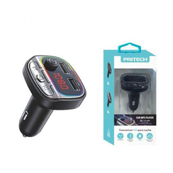 PRITECH Transmissor para carro ,2X USB, PRITECH PBP-575 CINZENTO - 8434010348081