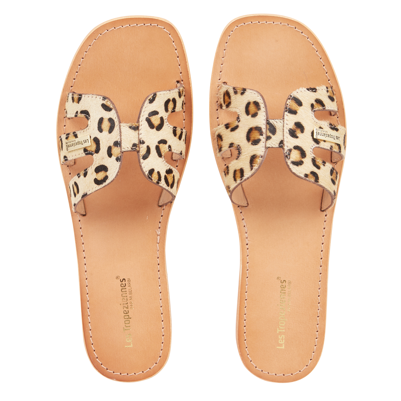 HADAMIA - Mules plates en cuir | Marron