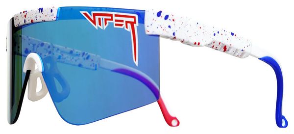 Paire de Lunettes Pit Viper The Merika Polarized 2000s Blanc/Bleu Polarisé
