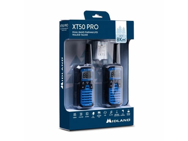 Midland XT50 Pro, Digital Mobile Radio (DMR), 85 kanaler, Voksen, Unisex, 49 mm, 30 mm