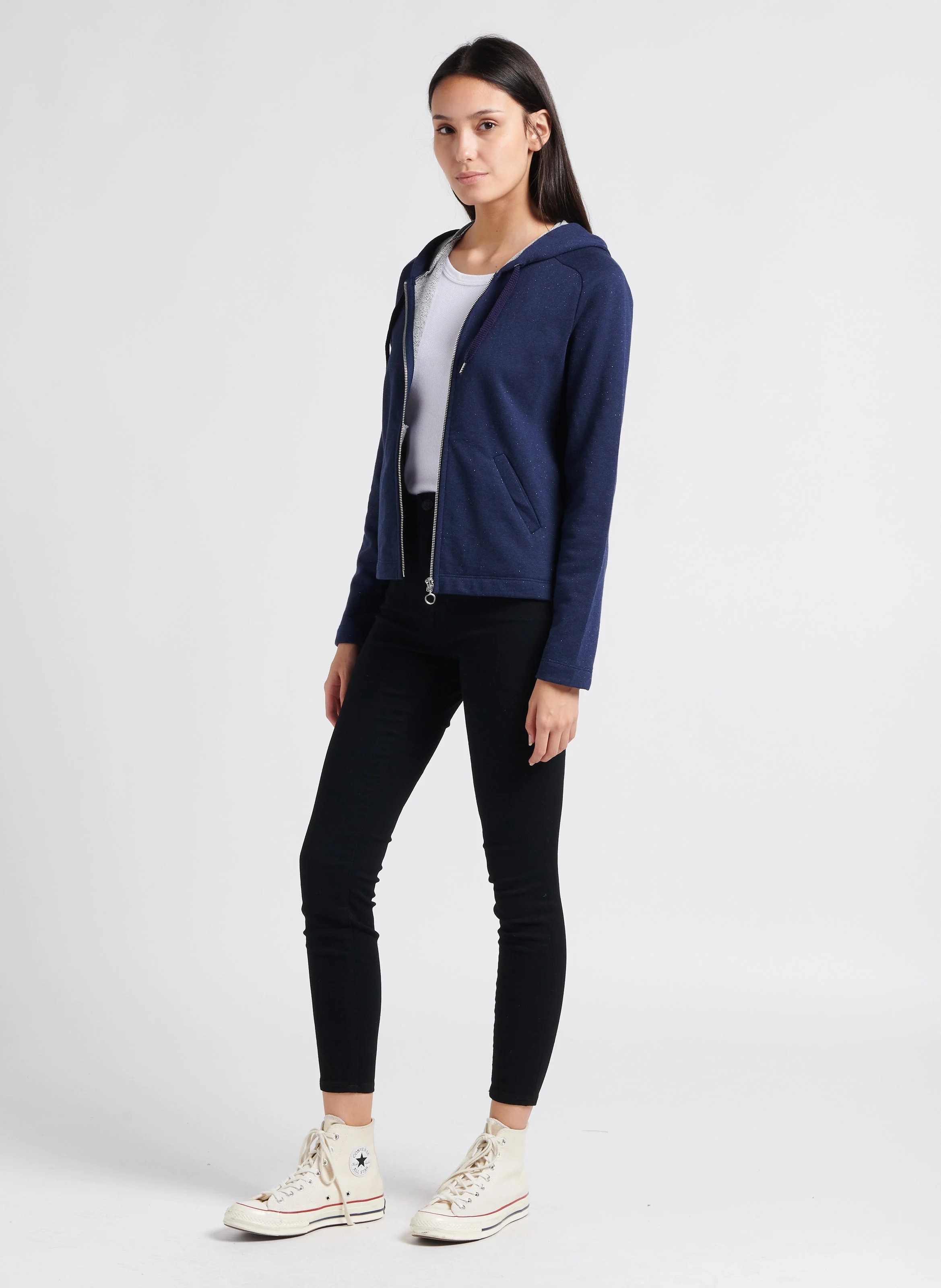 Jean slim taille haute | Noir