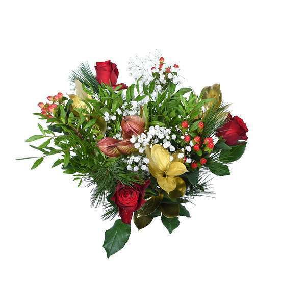 Bouquet de fleurs ''noël Medium'' Rouge